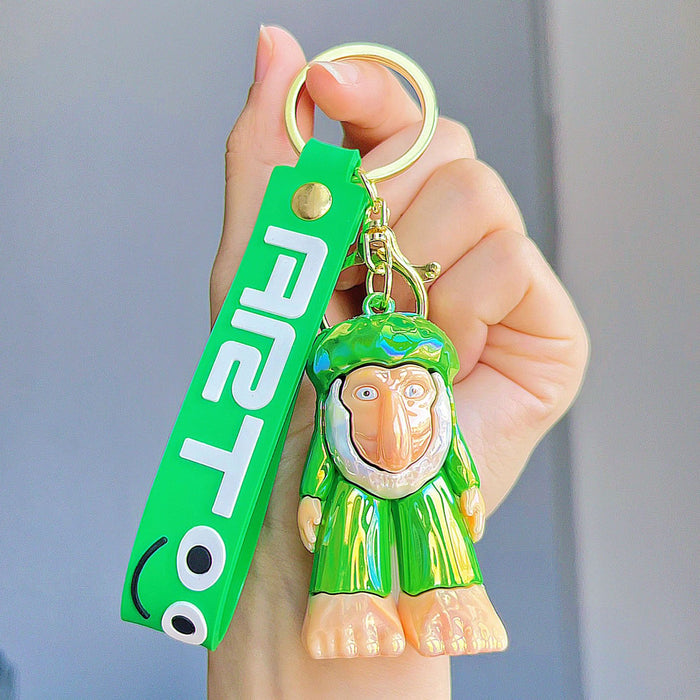 Wholesale Cute electroplated glossy cartoon character keychains