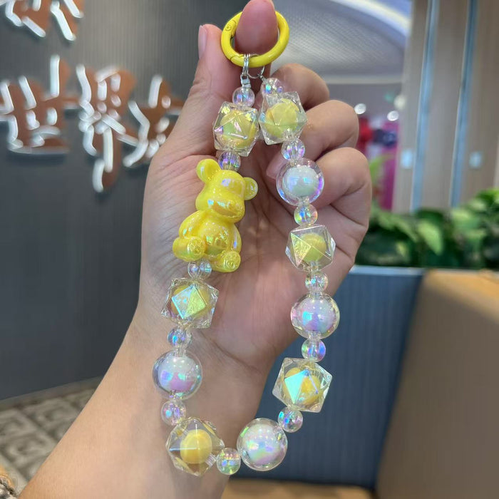 Wholesale Beaded mobile phone chain ornament, key phone case hanging rope, key chain pendant