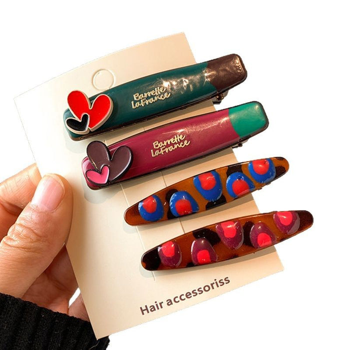 Wholesale Love  Hairpin Duckbill Clip Side Women's Front Broken Hair Bangs Clip