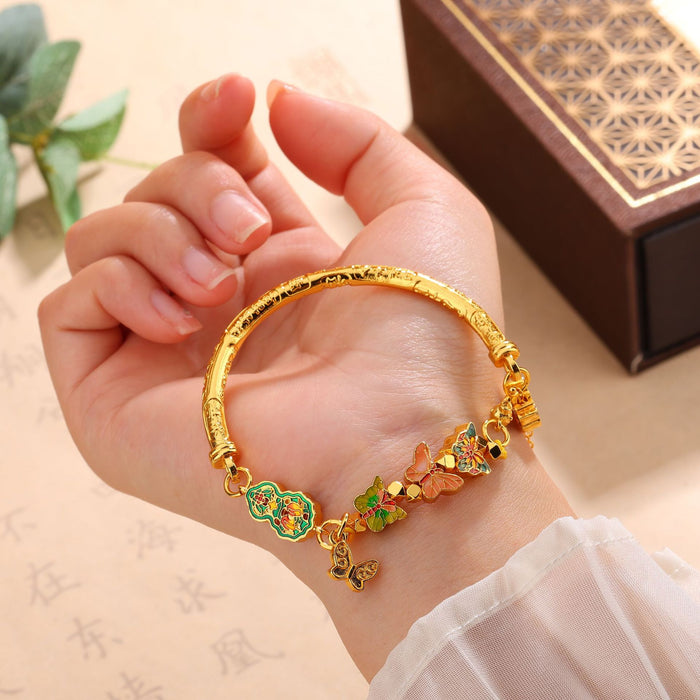 Wholesale New Gold Half Bracelet with Non Fading Butterfly Pearl Half Moon Bracelet, High Grade Half Bracelet Jewelry