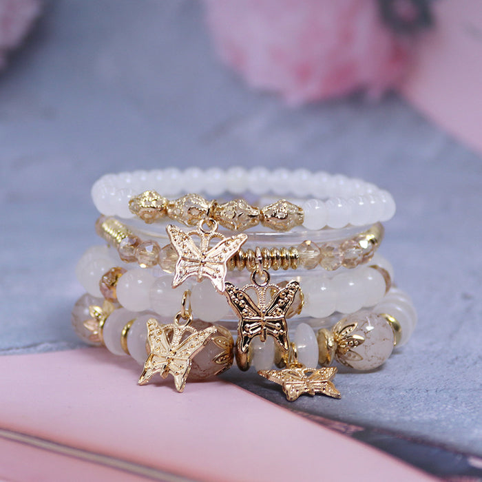 Wholesale Bohemian Butterfly Crystal Multilayer Bracelet JDC-BT-NHong013