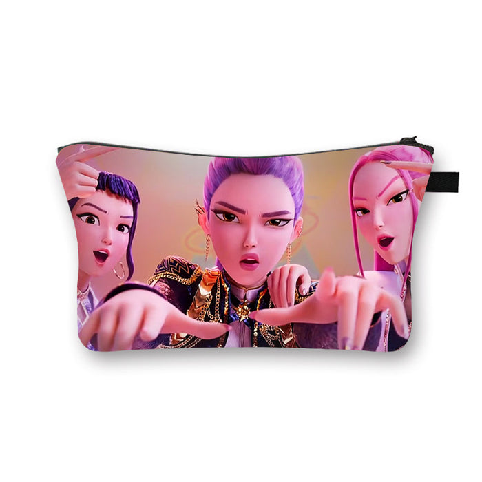 Wholesale Kpop Girls'  large capacity desktop storage cosmetic bag