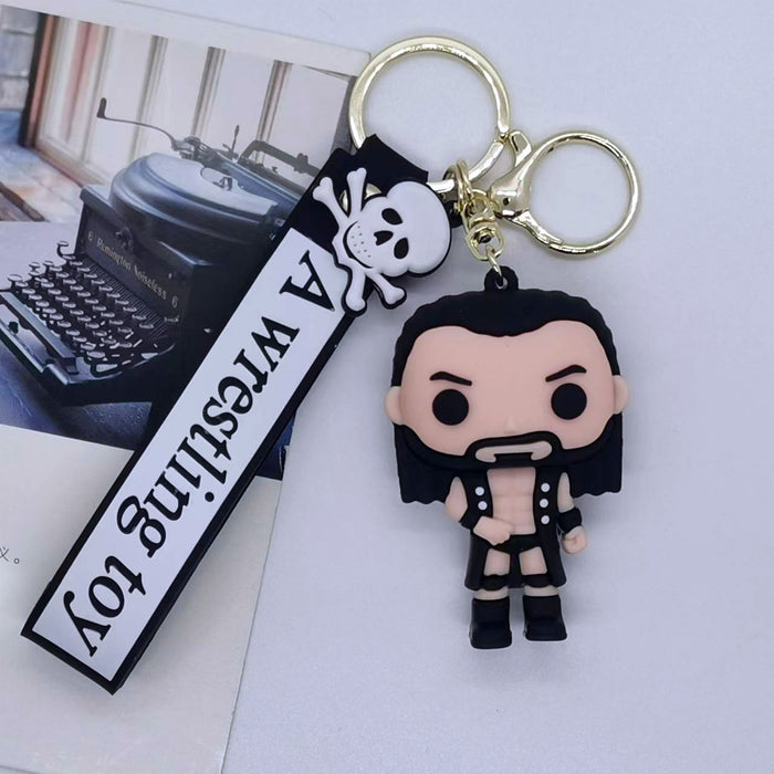 Wholesale Cross-border creative cartoon glue wrestling toy doll key chain bag car key chain accessories gift