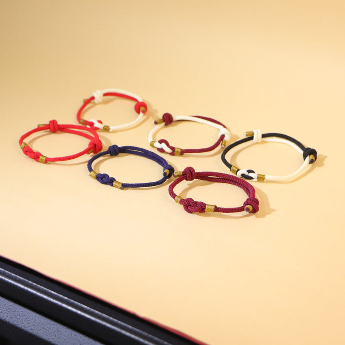 Wholesale Red rope everlasting longing for each other lovers bracelet jewelry keepsake commemorative diamond knot bracelet hand woven hand rope