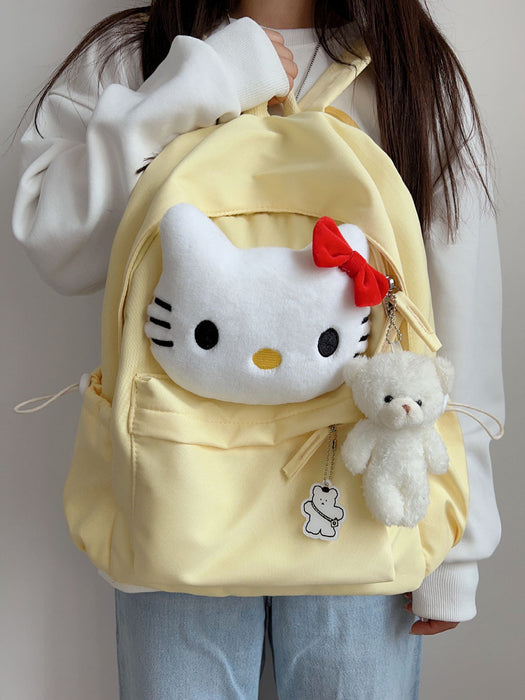 Wholesale Schoolbag Female College Students Cute Cartoon Cat High School Students Large Capacity Backpack Campus Backpack