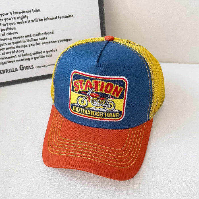 Wholesale Baseball Cap Hip-Hop Mesh Breathable Large Brim Peaked Cap for Adults