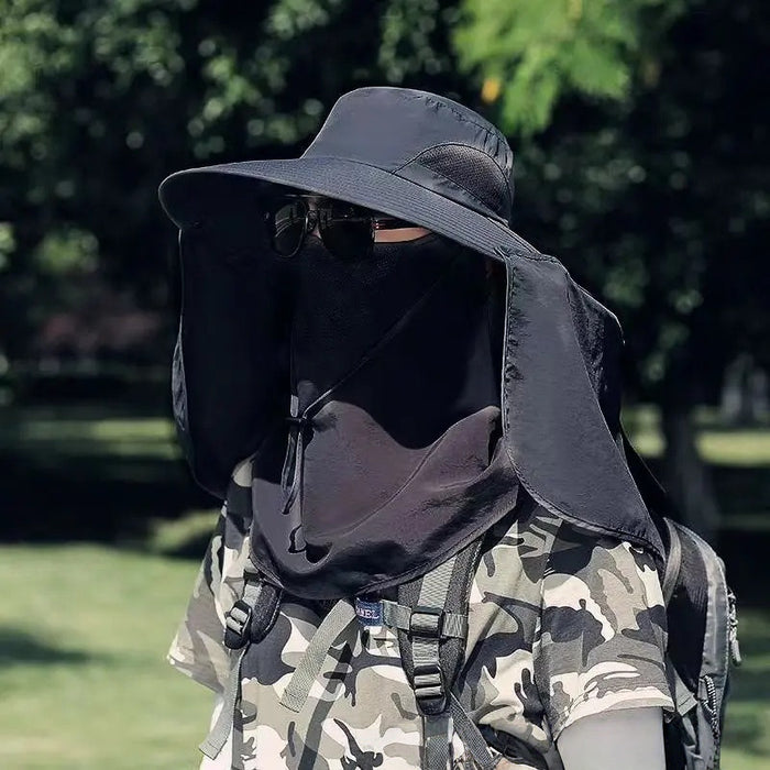 Wholesale Sun Protection Mask Summer Fishing Hat, Face Covering Outdoor Versatile Sun Hat