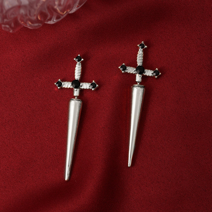 Wholesale Vintage Street Photography Crystal Earrings with Earrings