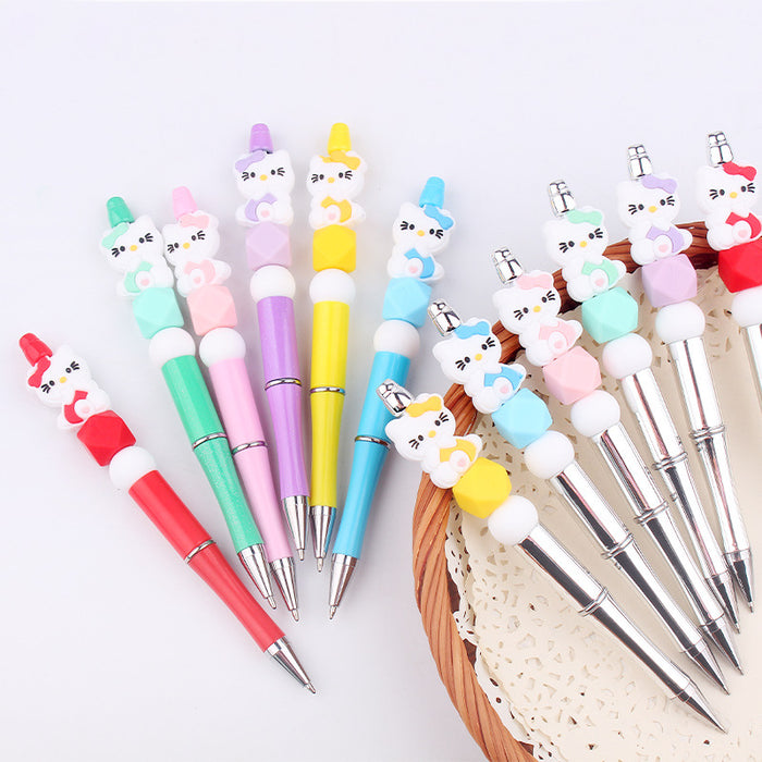 Wholesale Cartoon Silicone Plastic Bead Pen JDC-PN-GuangTian009