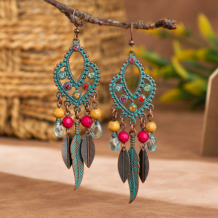 Wholesale Bohemian Geometric Tassel Earrings Set - Zinc Alloy Electroplated Boutique Resale Jewelry