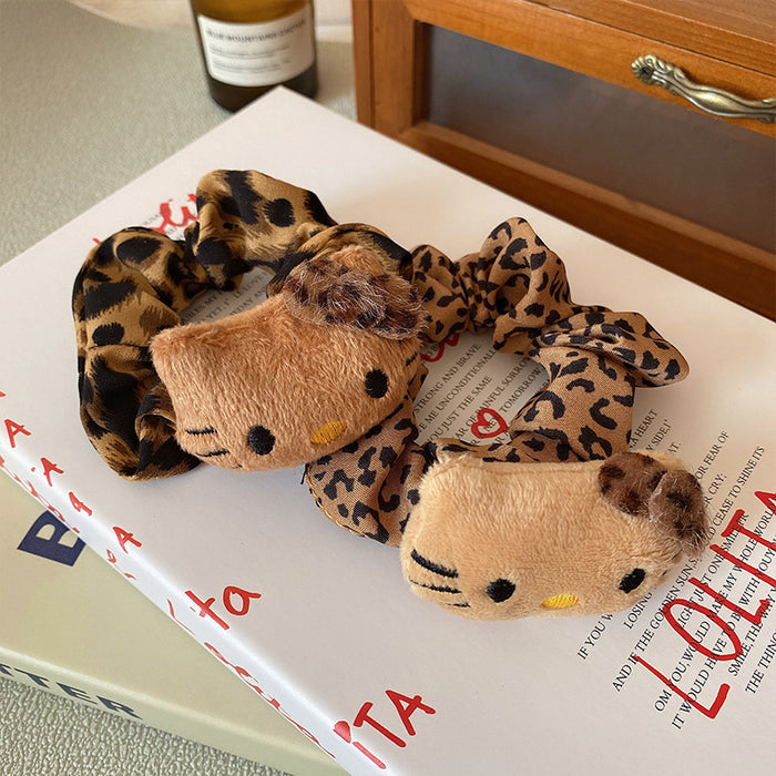 Wholesale Leopard print scrunchie,  hair tie,  elastic band