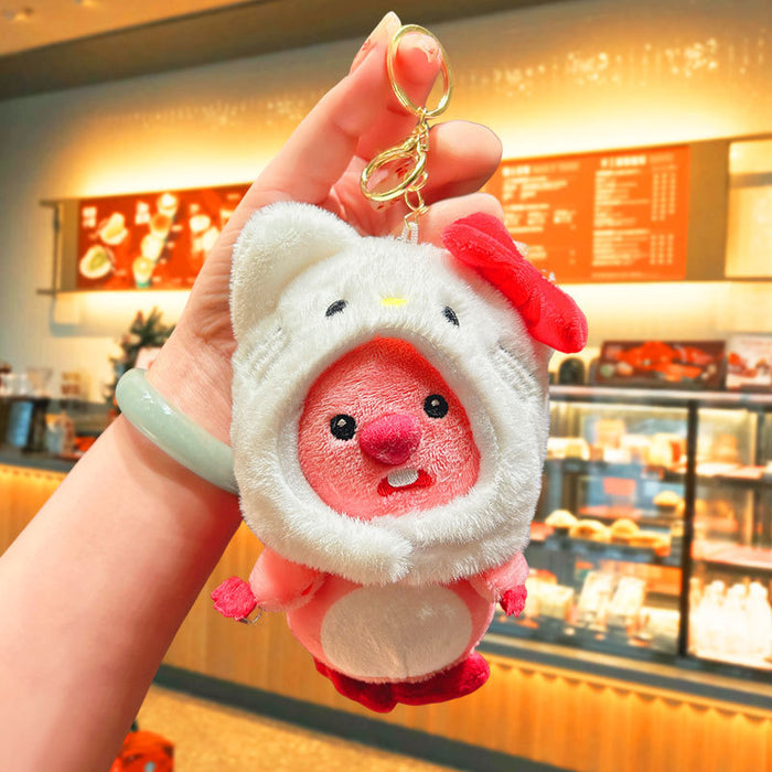 Wholesale Plush Headgear Cartoon Doll Keychain JDC-KC-JuJi023