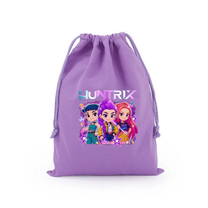 Wholesale Cartoon Canvas Drawstring Travel Storage Bag Handbags