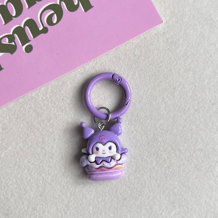 Wholesale Circle keychain, cute backpack pendant, keychain, cartoon gift accessory