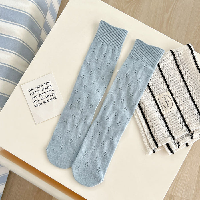 Wholesale Socks thin mesh breathable mid tube women's socks boneless pile socks