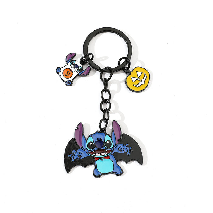 Wholesale Anime Halloween Stitch Keychain Alloy Pendant Fashion Cartoon Accessories Ornaments JDC-KC-BS005