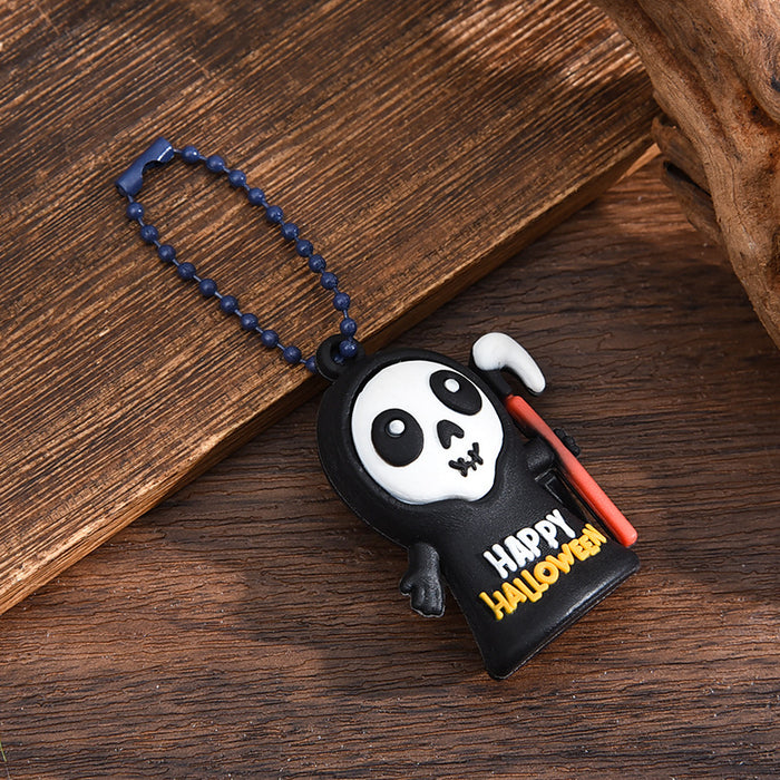 Wholesale  keychain trick-or-treating ghost pumpkin keychain  pendant chain skull ghost key chain