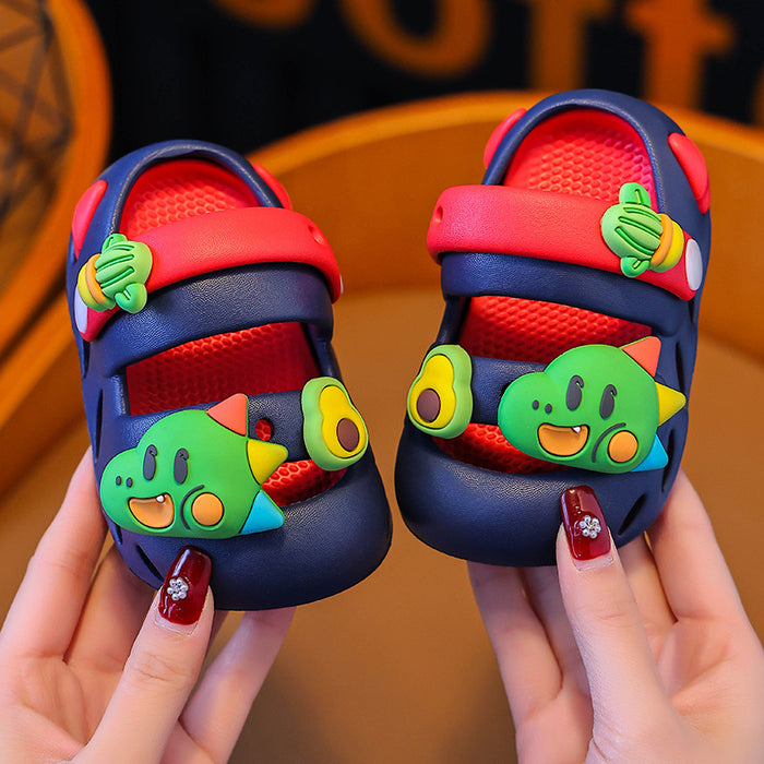 Wholesale Children's Slippers Dinosaur Cartoon Indoor Non-Slip Sandals