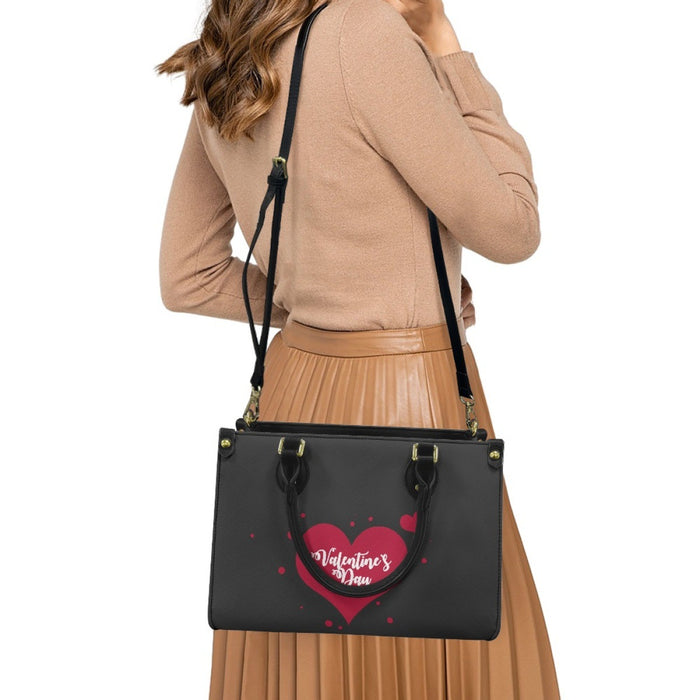 Wholesale Valentine's Day Gift Printed Hand Bag Black Bottom Crossbody Bag Love Handbag Shoulder Bag