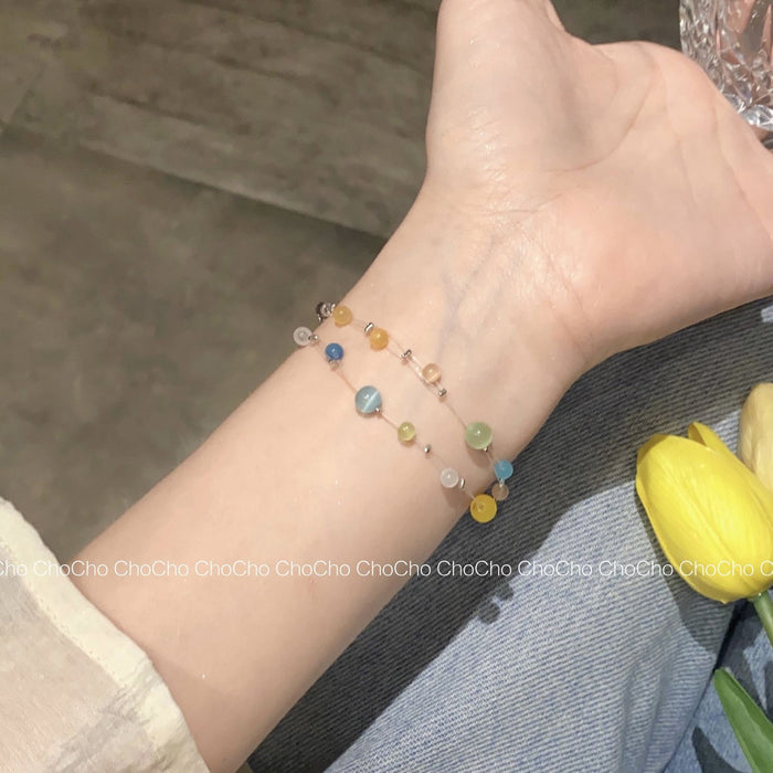 Wholesale glaze beaded bracelet ins summer new jewelry women