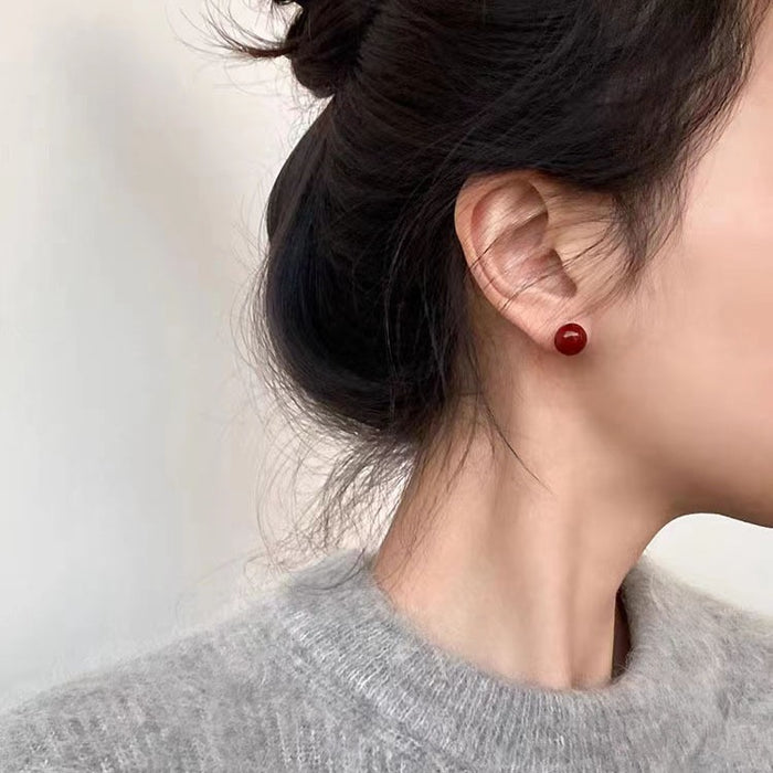 Wholesale  Elegant Pearl Magnetic Ear Clip Women's  Red Ear-less Holes Magnet Earrings Punch-free Ear Jewelry