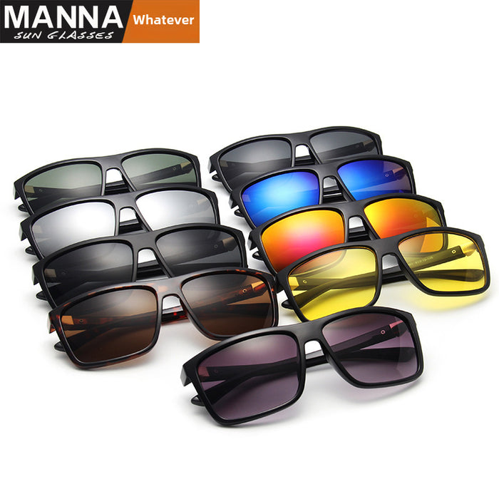 Wholesale Men's retro sunglasses with trendy large frame