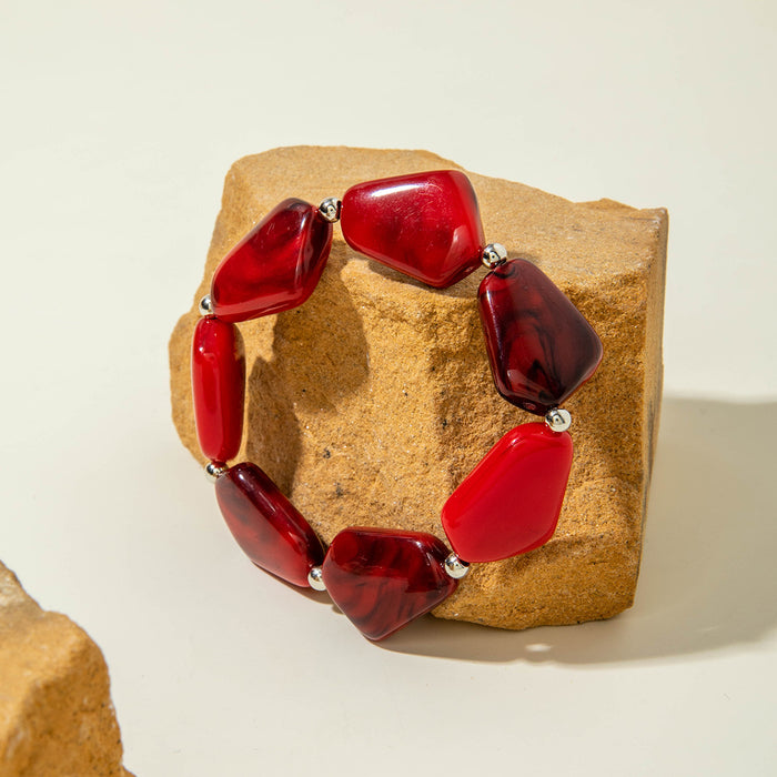 Wholesale Bohemian Irregular Acrylic Colorful Bracelet for Anniversary Fashion Accessory MOQ≥2
