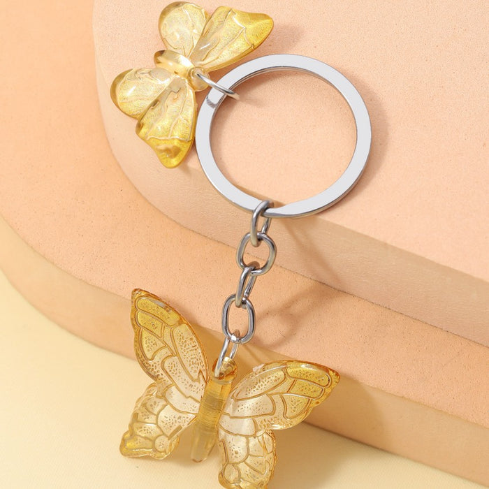 Wholesale Resin Butterfly Keychain JDC-KC-RongRui064