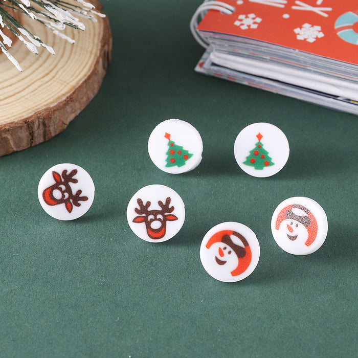 Wholesale Christmas Snowman Reindeer Acrylic Earring Set Fashion Accessory Gift