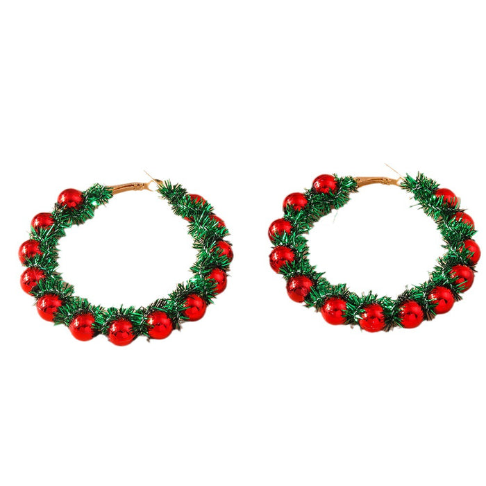 Wholesale Christmas earrings cartoon cute funny elk Christmas tree garland earrings jewelry