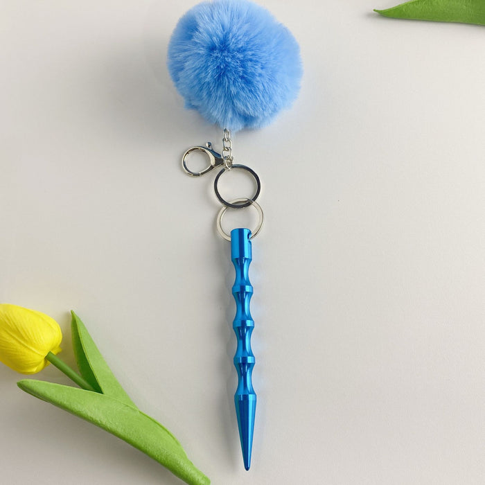 Wholesale Stick Pen Shaped Pom Pom 2 Piece Set Keychain JDC-KC-ZY034