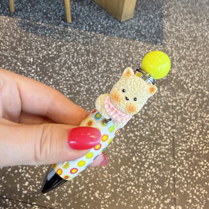 Wholesale Cute cartoon puppy push-button ballpoint pen