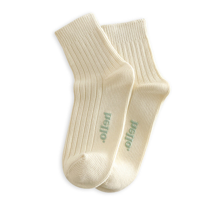 Wholesale Medium length socks with thick thread, versatile for wearing outside, cotton socks
