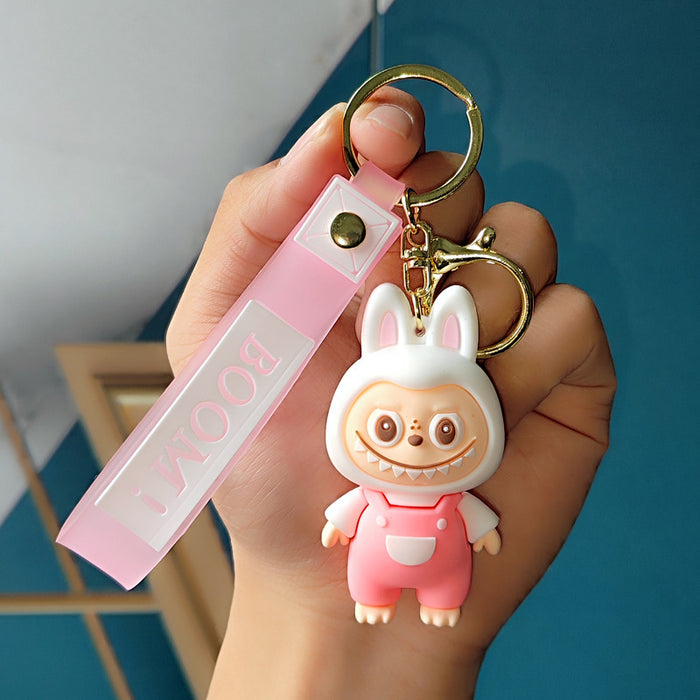 Wholesale Silicone Keychain Cute Cartoon Doll Pendant Student Schoolbag Hanging Ornaments