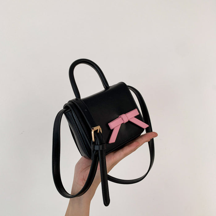 Wholesale New creative bow contrasting mini small square bag crossbody bag
