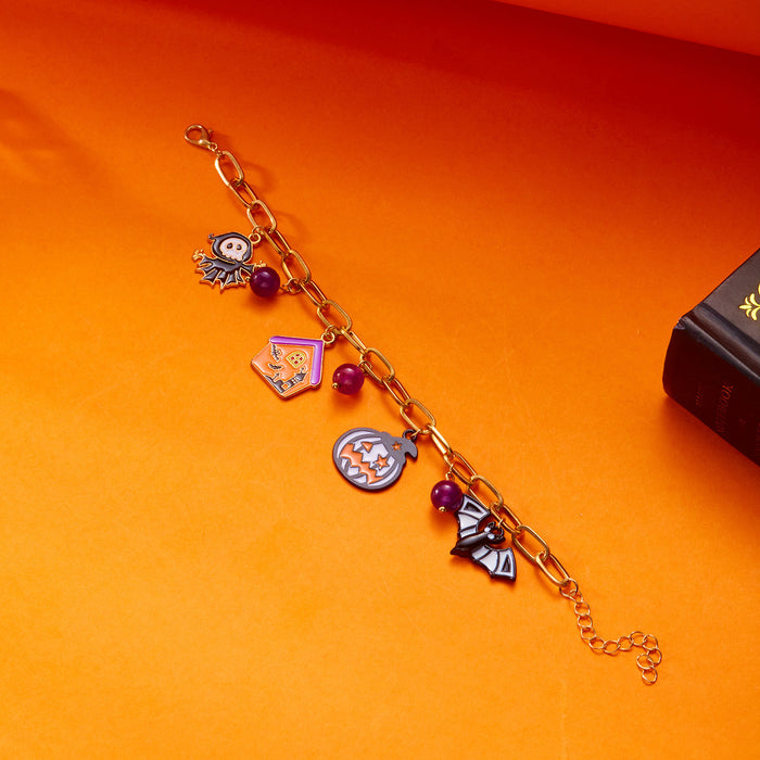 Wholesale  Series Bracelets Cute and Funny Style Cartoon Pendants Ghost Pumpkin Multi-Pendant Bracelets for Women