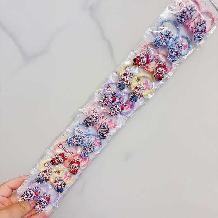 Wholesale 10pcs  New style hair accessories cute hairpin rubber band cartoon headdress bangs clip little girl bracelet hair ring hair rope