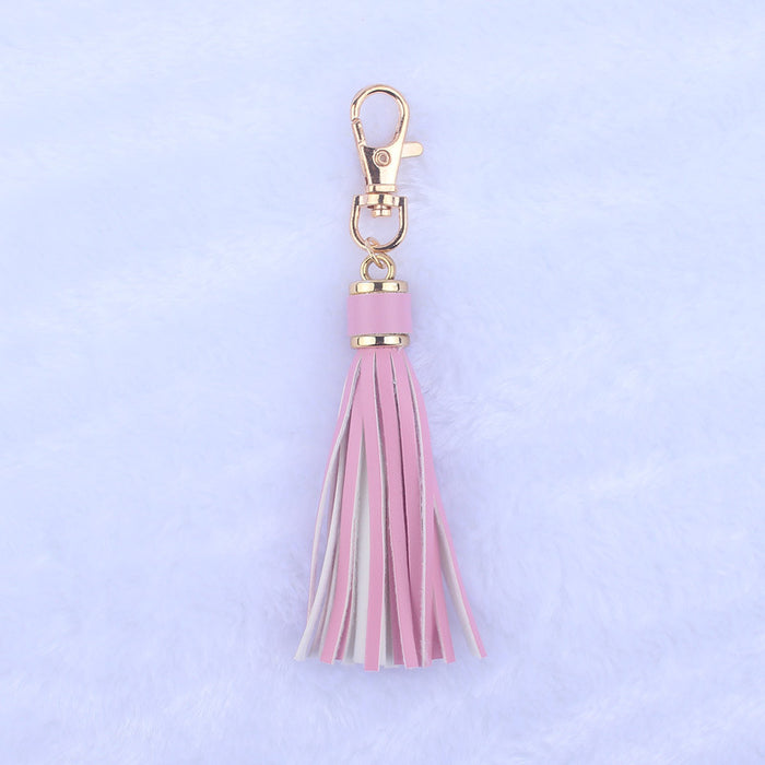 Wholesale Leather tassel pendant accessories tassel  gold buckle keychain tassel bracelet bracelet accessories