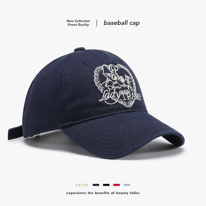 Wholesale New Love Letter Embroidered Duck Tongue Hat New Casual Versatile Sunshade Baseball Hat Wholesale