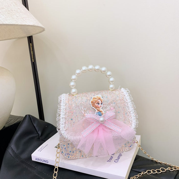 Wholesale  Kidsren's Bag Little Girl Pearl Chain Bag Handbag Shoulder Crossbody Coin Purse