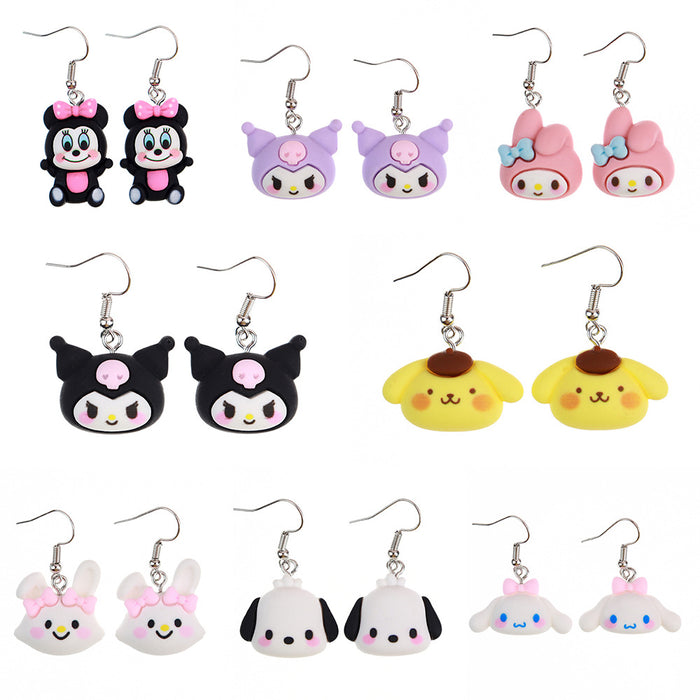 Wholesale Cartoon Resin Earrings JDC-ES-niqing032