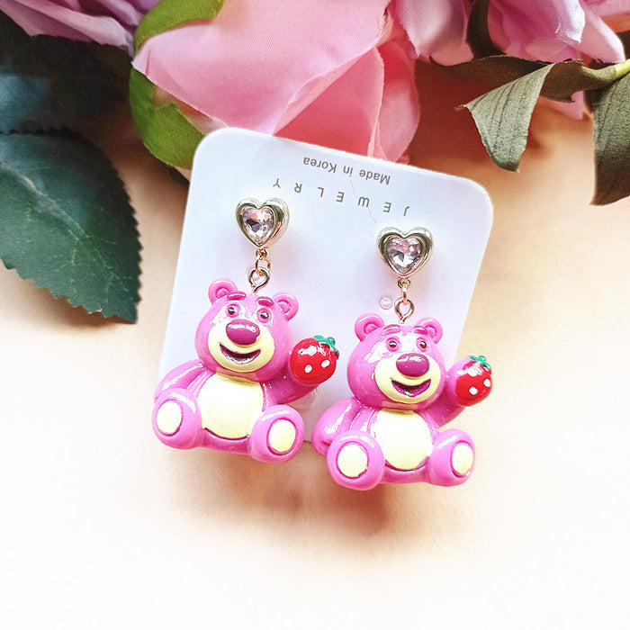 Wholesale Cute Resin Cartoon Earrings JDC-ES-Xiaox019