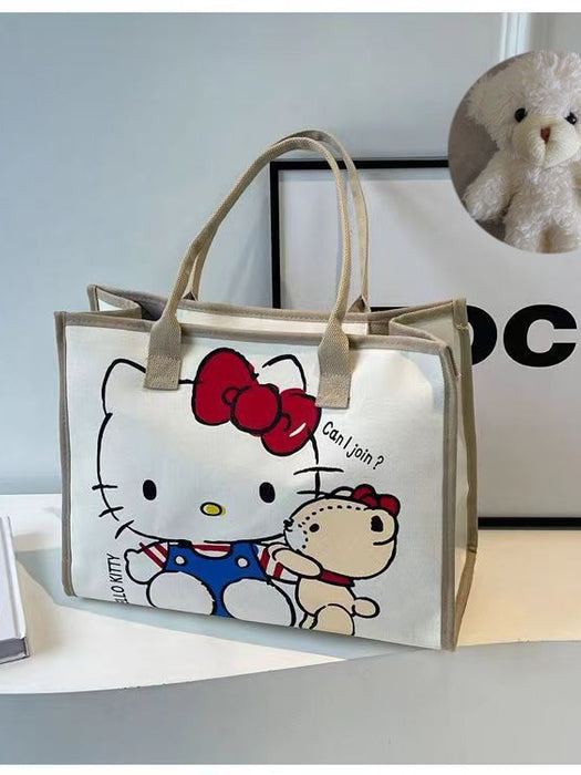 Wholesale Chic Large Canvas Tote Bag with Printed Design for Daily Use MOQ: 3