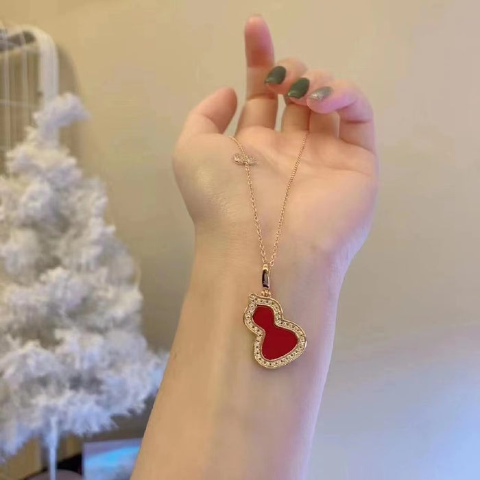 Wholesale Necklace pendant rose gold lock chain