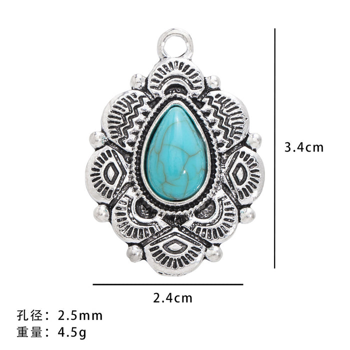 Wholesale 50pcs Turquoise Bohemian Ethnic Style Earrings