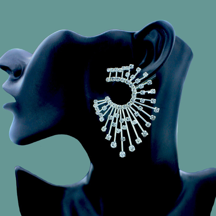 Wholesale Earrings new sparkling rhinestone earrings jewelry