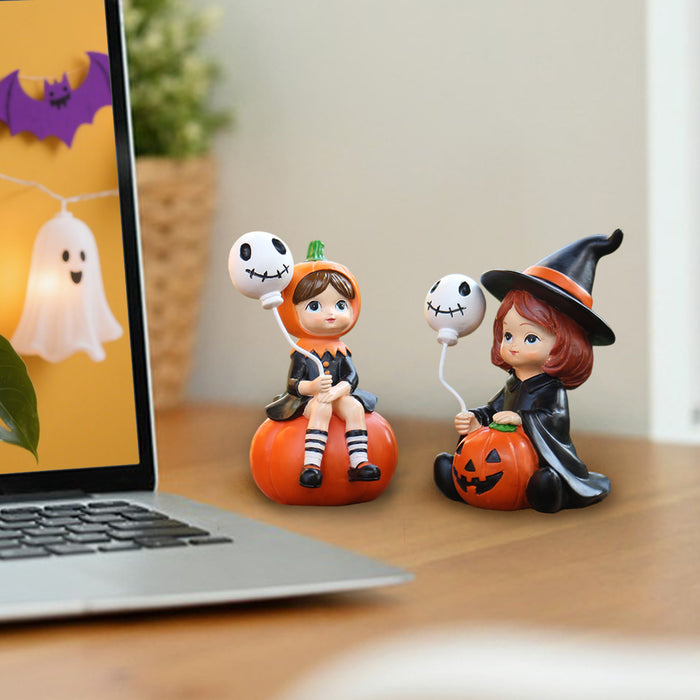 Wholesale American Country Resin Skull & Witch Set Home Decor