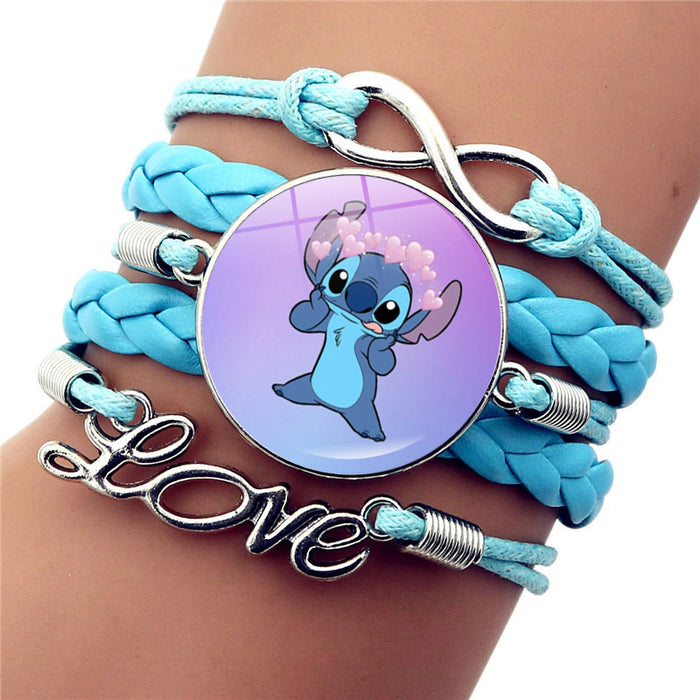 Wholesale Star Stitch Cartoon Bracelet Girl Jewelry Hot Selling Accessories Stitch Peripheral Leather Hand Jewelry JDC-BT-JY002