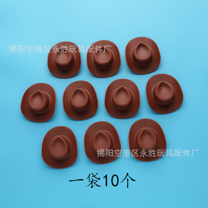 Wholesale doll toy fashion accessories cowboy hat hanger glasses