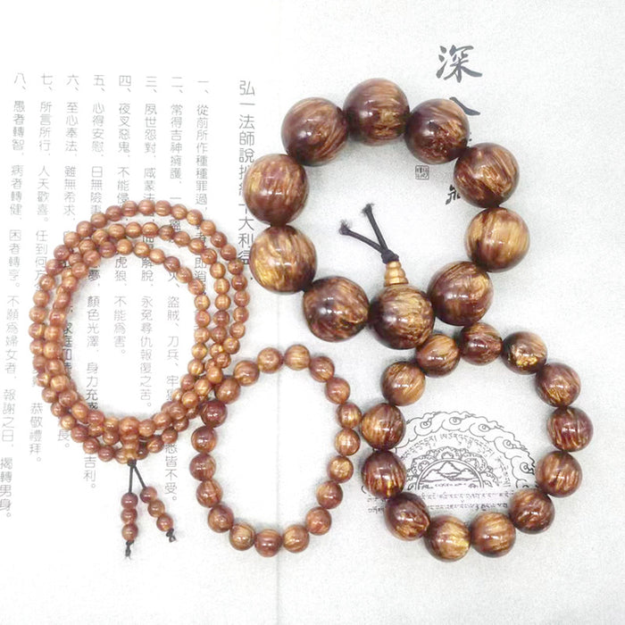 Wholesale Golden Sea Willow Hand String Buddha Pagoda Single Circle Buddha Bead National Style Jewelry